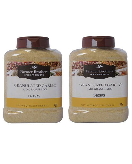  Farmer Brothers Granulated Garlic (2 Bottles/1.5 Lb Ea.)