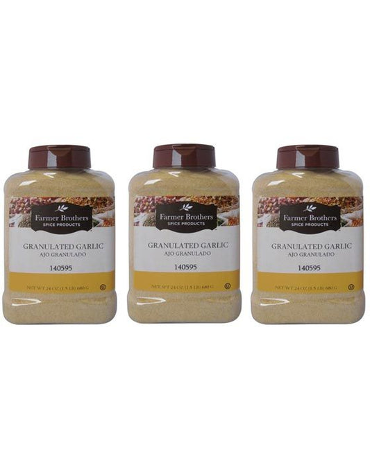  Farmer Brothers Granulated Garlic (3 Bottles/1.5 Lb Ea.)