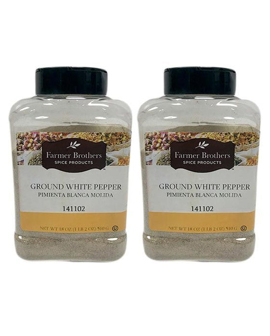  Farmer Brothers Ground White Pepper (2 Bottles/1 Lb 2 Oz Ea.)