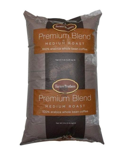  Farmer Brothers Medium Roast 100% Arabica Bean (1 Bag/5 Lbs)