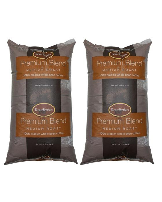  Farmer Brothers Medium Roast 100% Arabica Bean (2 Bags/5 Lbs Ea.)
