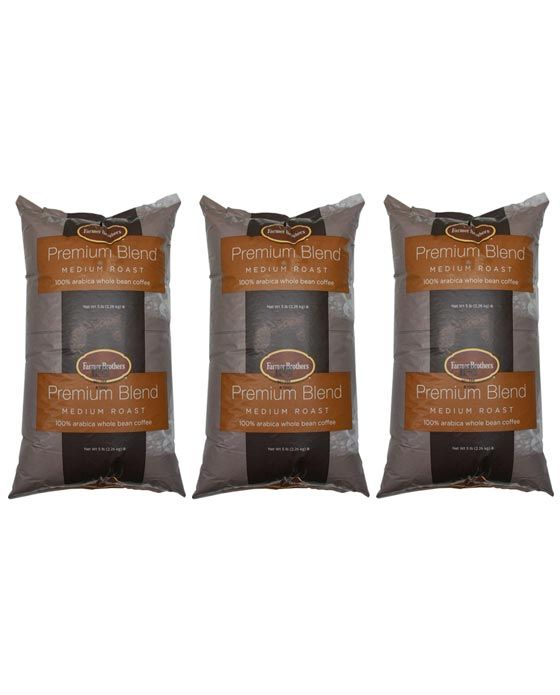  Farmer Brothers Medium Roast 100% Arabica Bean (3 Bags/5 Lbs Ea.)