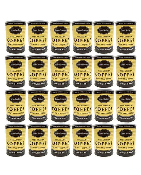  Farmer Brothers Medium Roast Ground Coffee (24 Cans/14 Oz)