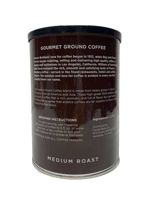  Farmer Brothers Medium Roast Ground Coffee(2 Cans/13 Oz)
