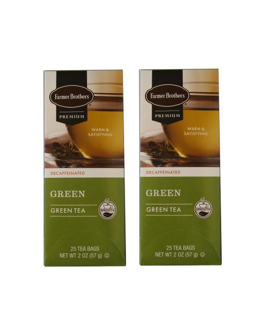  Farmer Brothers Premium: Decaf Green Tea, 2/25 Ct Tea Boxes
