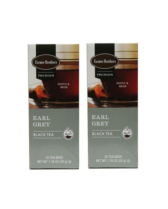  Farmer Brothers Premium: Earl Grey Hot Tea, 2/25 Ct Tea Boxes
