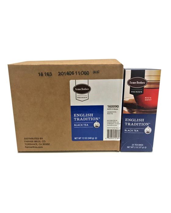  Farmer Brothers Premium: English Tradition, 6/25 Ct Tea Boxes