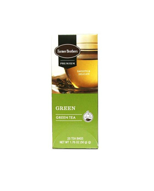  Farmer Brothers Premium: Green Tea, 1/25 Ct Tea Box