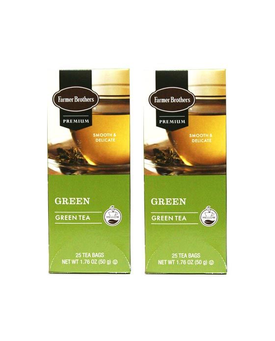  Farmer Brothers Premium: Green Tea, 2/25 Ct Tea Boxes