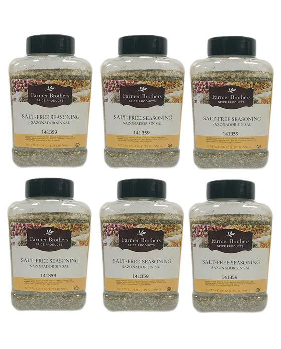  Farmer Brothers Salt-Free Seasoning (6 Bottles/1.25 Lb Ea.)