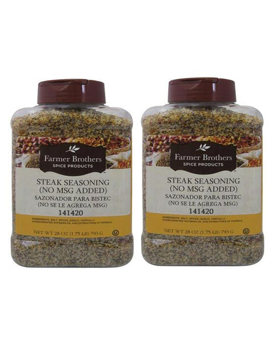  Farmer Brothers Steak Seasoning (2 Bottles/28 Oz Ea.)