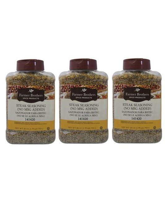  Farmer Brothers Steak Seasoning (3 Bottles/28 Oz Ea.)