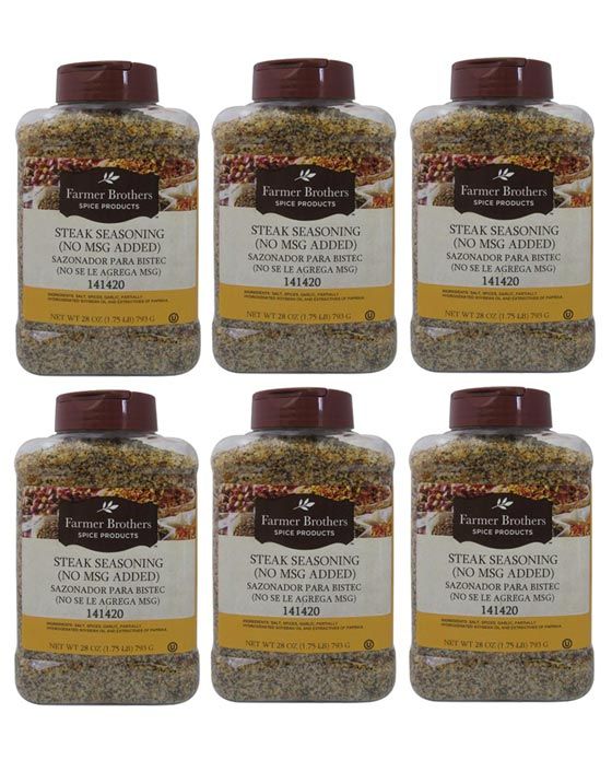  Farmer Brothers Steak Seasoning (6 Bottles/28 Oz Ea.)