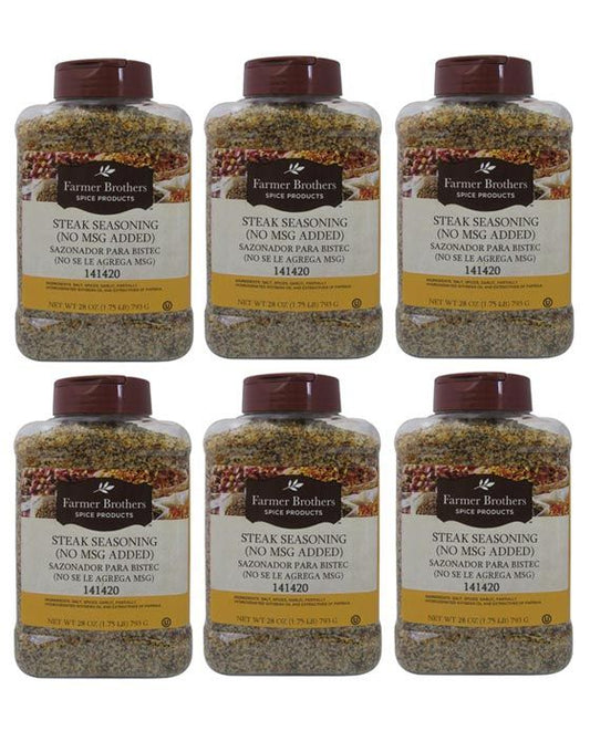  Farmer Brothers Steak Seasoning (6 Bottles/28 Oz Ea.)