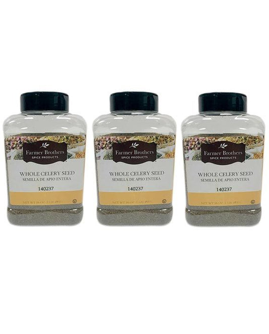  Farmer Brothers Whole Celery Seed (3 Bottles/1 Lb Ea.)