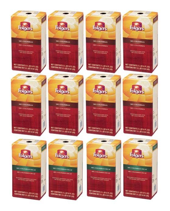  Folgers 2 Liter 100% Colombian (8) And Folgers 2 Liter 100% Colombian Decaf (4)