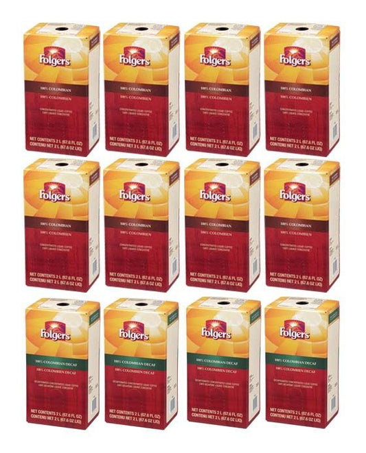  Folgers 2 Liter 100% Colombian (8) And Folgers 2 Liter 100% Colombian Decaf (4)