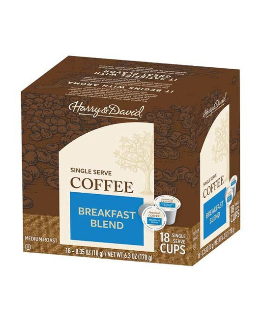  Harry & David Breakfast Blend Single Serve Coffee, 18 Count Box
