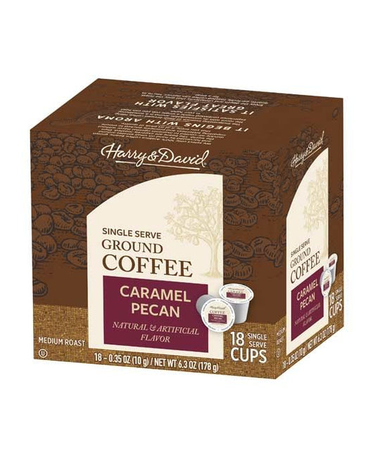  Harry & David Caramel Pecan Single Serve Coffee, 18 Count Box