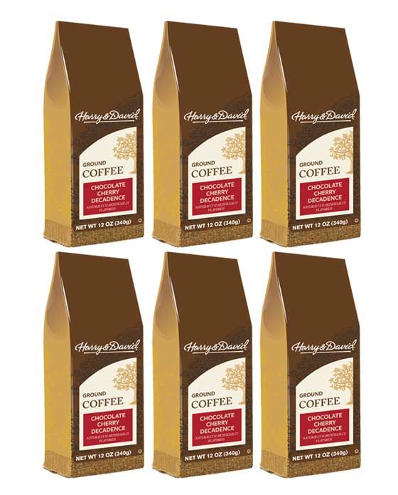  Harry & David Chocolate Cherry Decadence Coffee, 6 Bags (12 Oz Each)