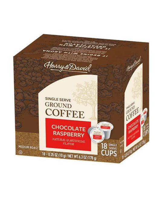  Harry & David Chocolate Raspberry Single Serve Coffee, 18 Count Box