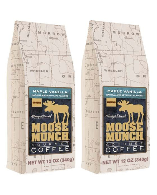  Harry & David Maple Vanilla Moose Munch Gourmet Coffee 2 Bags