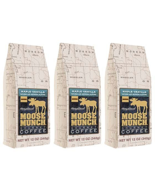  Harry & David Maple Vanilla Moose Munch Gourmet Coffee 3 Bags