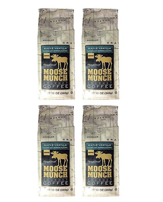  Harry & David Maple Vanilla Moose Munch Gourmet Coffee 4 Bags