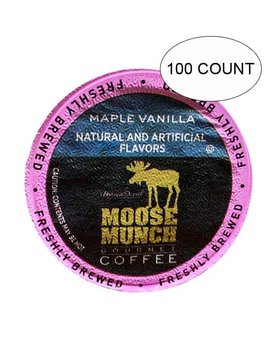  Moose Munch Coffee By Harry & David, Maple Vanilla, 100 Single Serve Cups