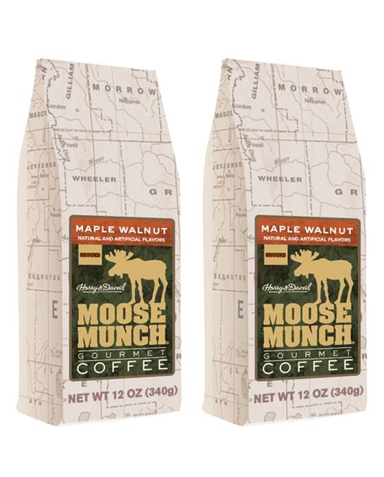  Harry & David Moose Munch Maple Walnut Ground Gourmet Coffee 2 Bags