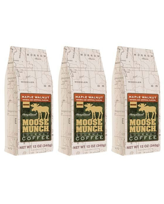  Harry & David Moose Munch Maple Walnut Ground Gourmet Coffee 3 Bags