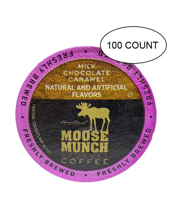 Moose Munch Coffee By Harry & David, Milk Chocolate Caramel, 100 Single Serve Cups