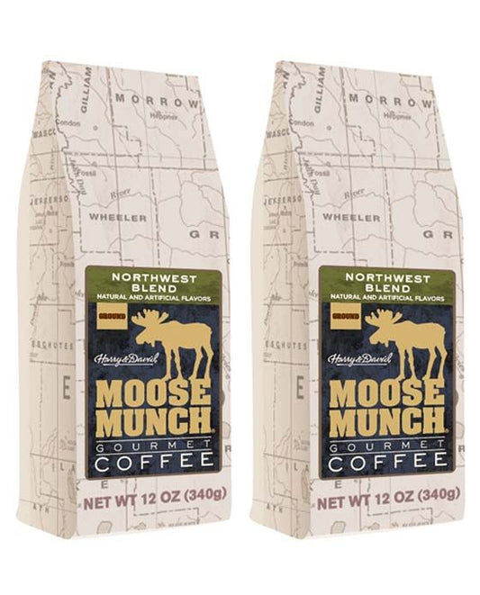  Harry & David Northwest Blend Moose Munch Ground Coffee - 2 Bags(12 Oz Each)