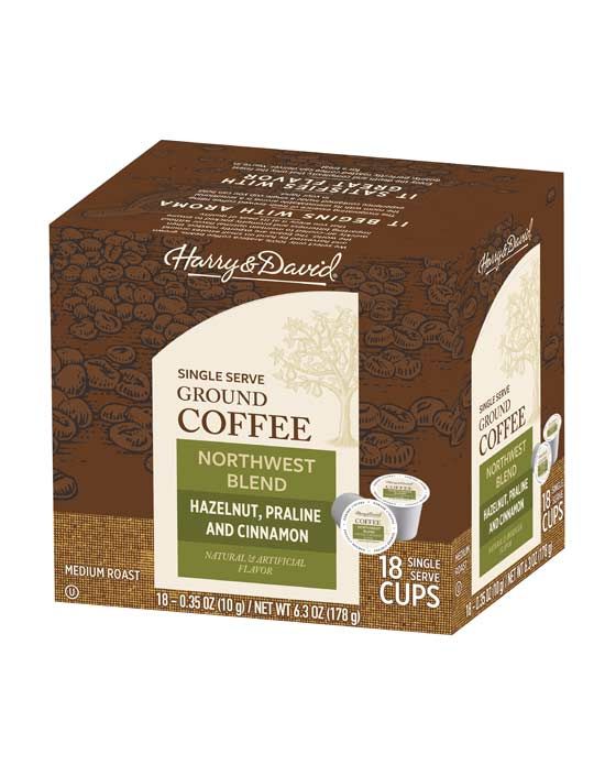  Harry & David Northwest Blend Single Serve Cups Coffee, 18 Count