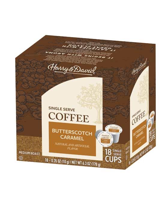  Harry & David Butterscotch Caramel Single Serve Coffee, 18 Count
