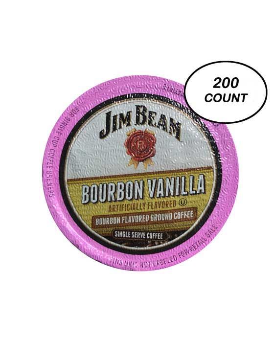  Jim Beam Bourbon Vanilla Single Serve Coffee, 200 Count, Keurig 2.0 Compatible