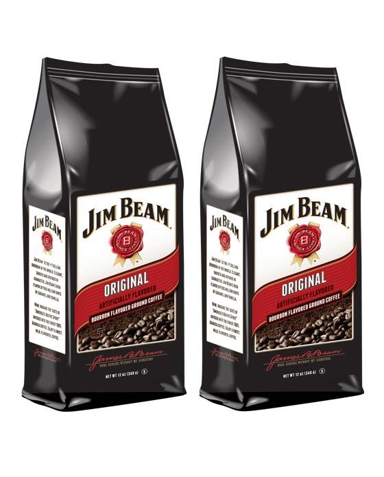  Jim Beam Original Bourbon Flavored Ground Coffee, 2 Bags (12 Oz Ea.)