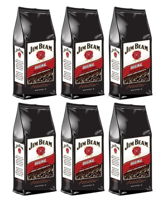  Jim Beam Original Bourbon Flavored Ground Coffee, 6 Bags (12 Oz Ea.)