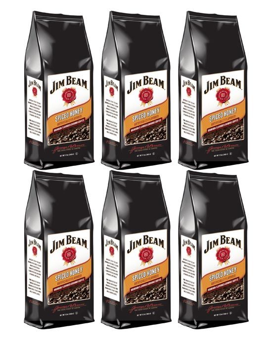  Jim Beam Spiced Honey Bourbon Flavored Ground Coffee, 6 Bags (12 Oz Ea.)