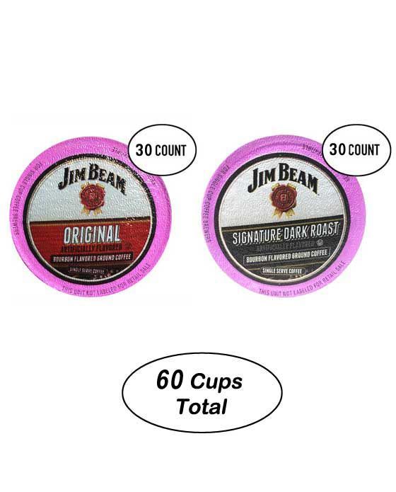  Jim Beam Dark Roast Bourbon 30 Cups & OriginalSingle Serve Cups, 30 Cups