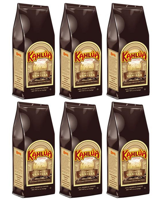  Kahlua French Vanilla Gourmet Ground Coffee (6 Bags/12 Oz)