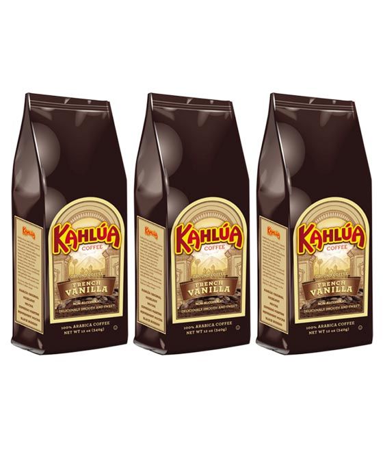  Kahlua French Vanilla Gourmet Ground Coffee (3 Bags/12 Oz)