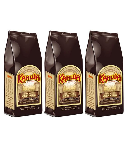  Kahlua French Vanilla Gourmet Ground Coffee (3 Bags/12 Oz)