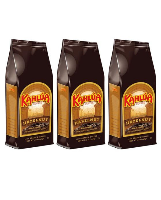  Kahlua Hazelnut Gourmet Ground Coffee (3 Bags/12 Oz)