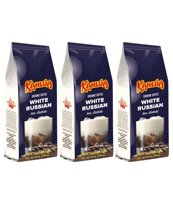  Kahlua White Russian Gourmet Ground Coffee (3 Bags/10 Oz)