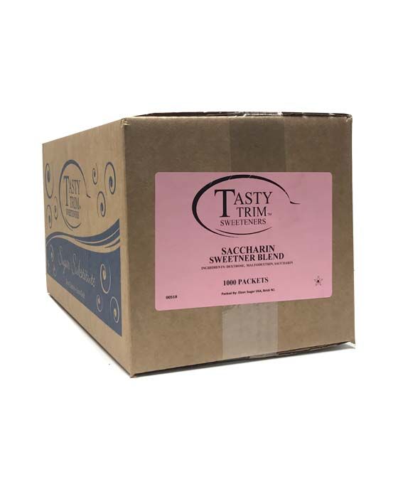  Tasty Trim Saccharin (Pink Sugar Substitute), 1 Box (1,000 Packets)