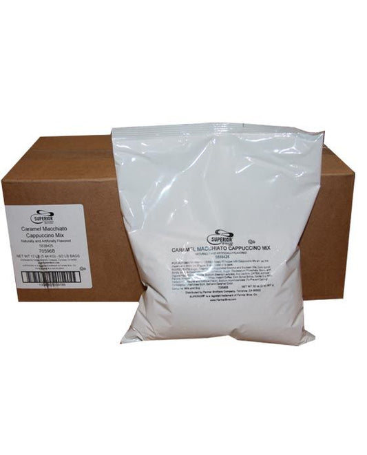  Superior Cappuccino Mix Caramel Macchiato 6 Bags (2 Lbs Ea)