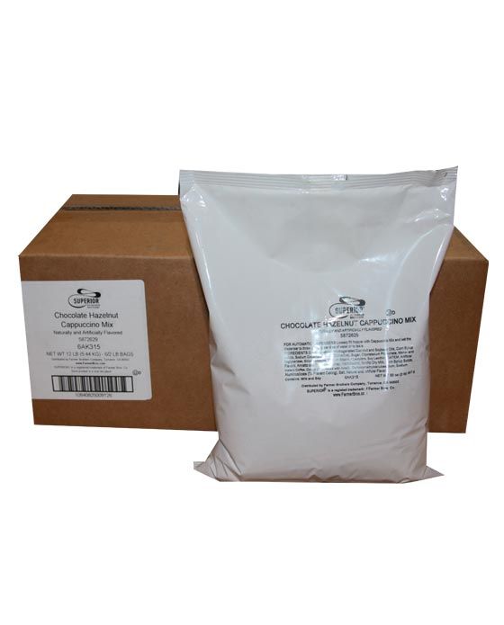  Superior Cappuccino Mix Chocolate Hazelnut 6 Bags (2 Lbs Ea)