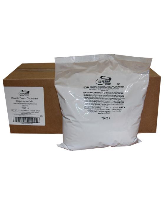  Superior Cappuccino MixDouble Dutch Chocolate 6 Bags (2 Lbs Ea)
