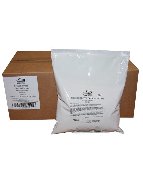  Superior Cappuccino Mix English Toffee 6 Bags (2 Lbs Ea)